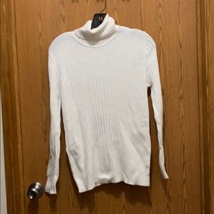 White turtleneck sweater